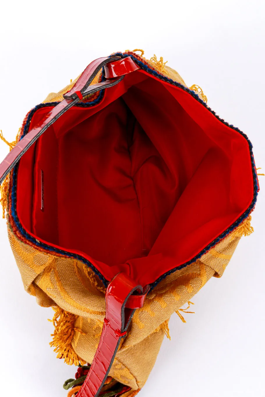 Brocade Chenille Fringe Bag
