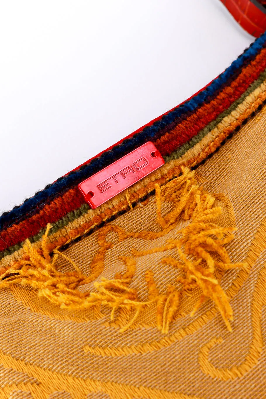 Brocade Chenille Fringe Bag