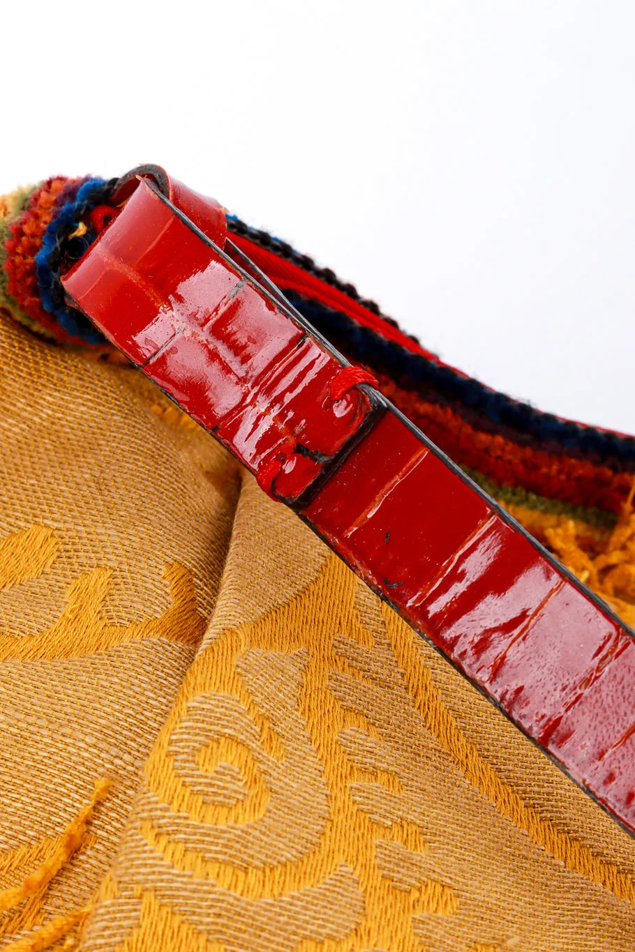 Brocade Chenille Fringe Bag