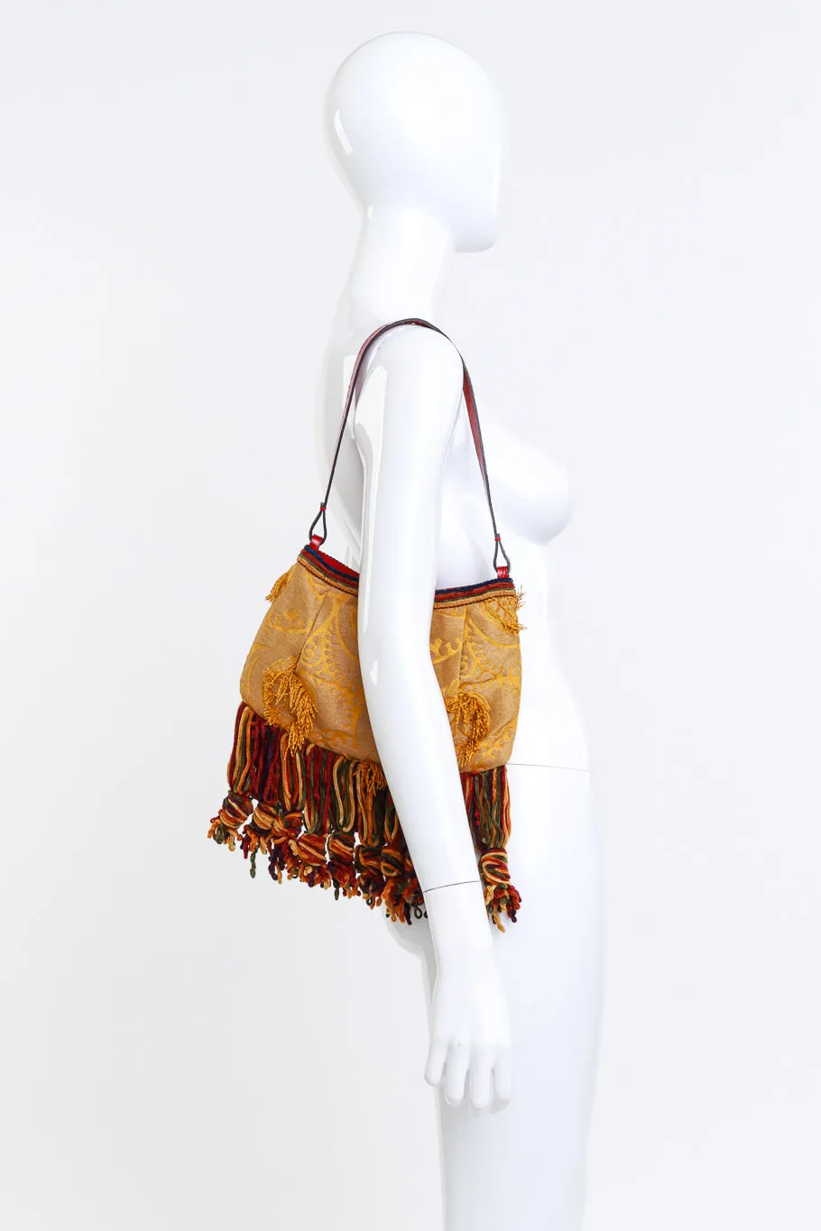 Brocade Chenille Fringe Bag