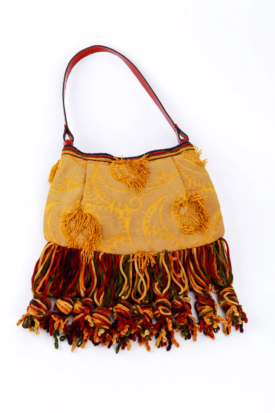 Brocade Chenille Fringe Bag