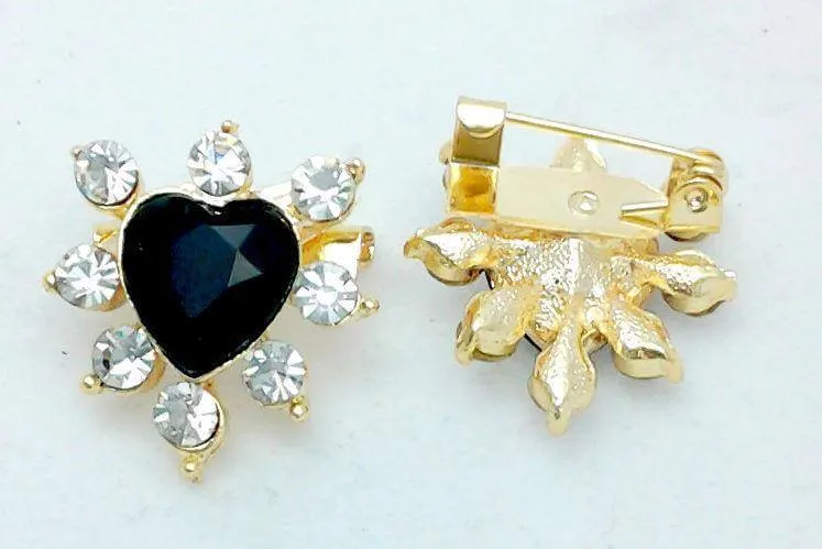 Brooch Hijab Scarf Hat Safety Pin Rhinestones 1.5-2cm