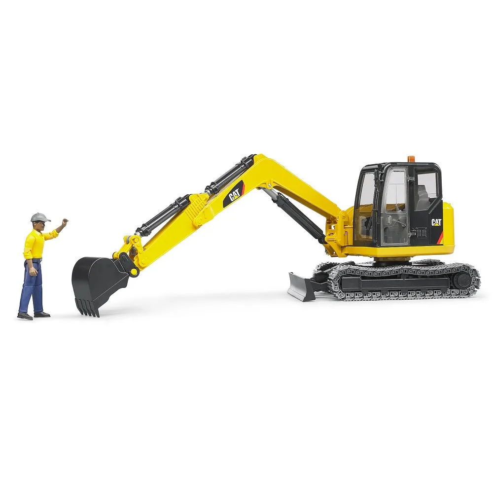 Bruder CAT Mini Excavator with Worker