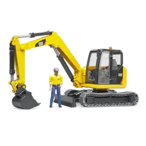Bruder CAT Mini Excavator with Worker