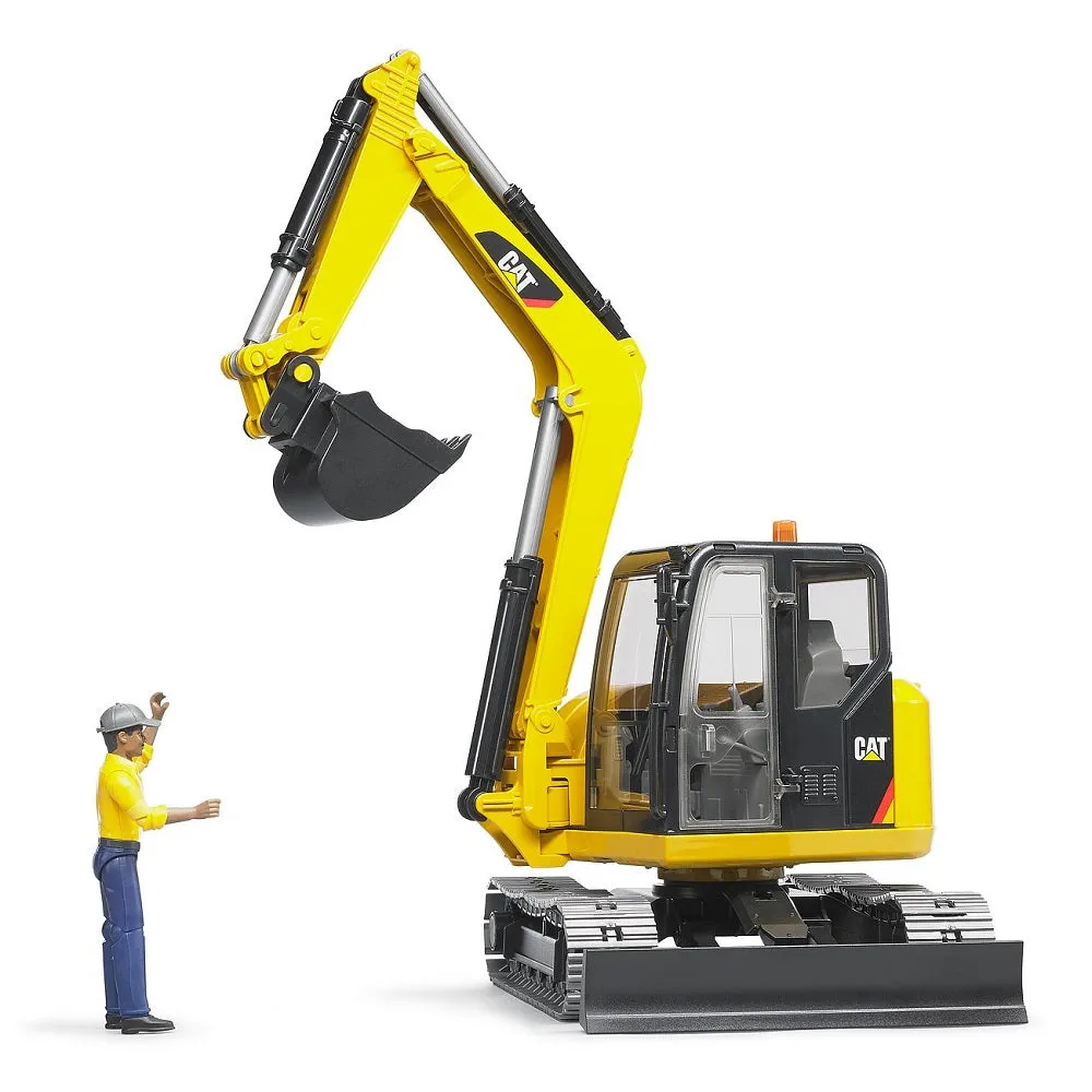 Bruder CAT Mini Excavator with Worker
