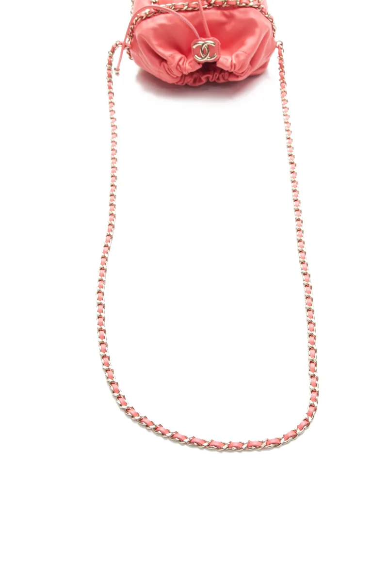 Bucket Chain Drawstring Bag
