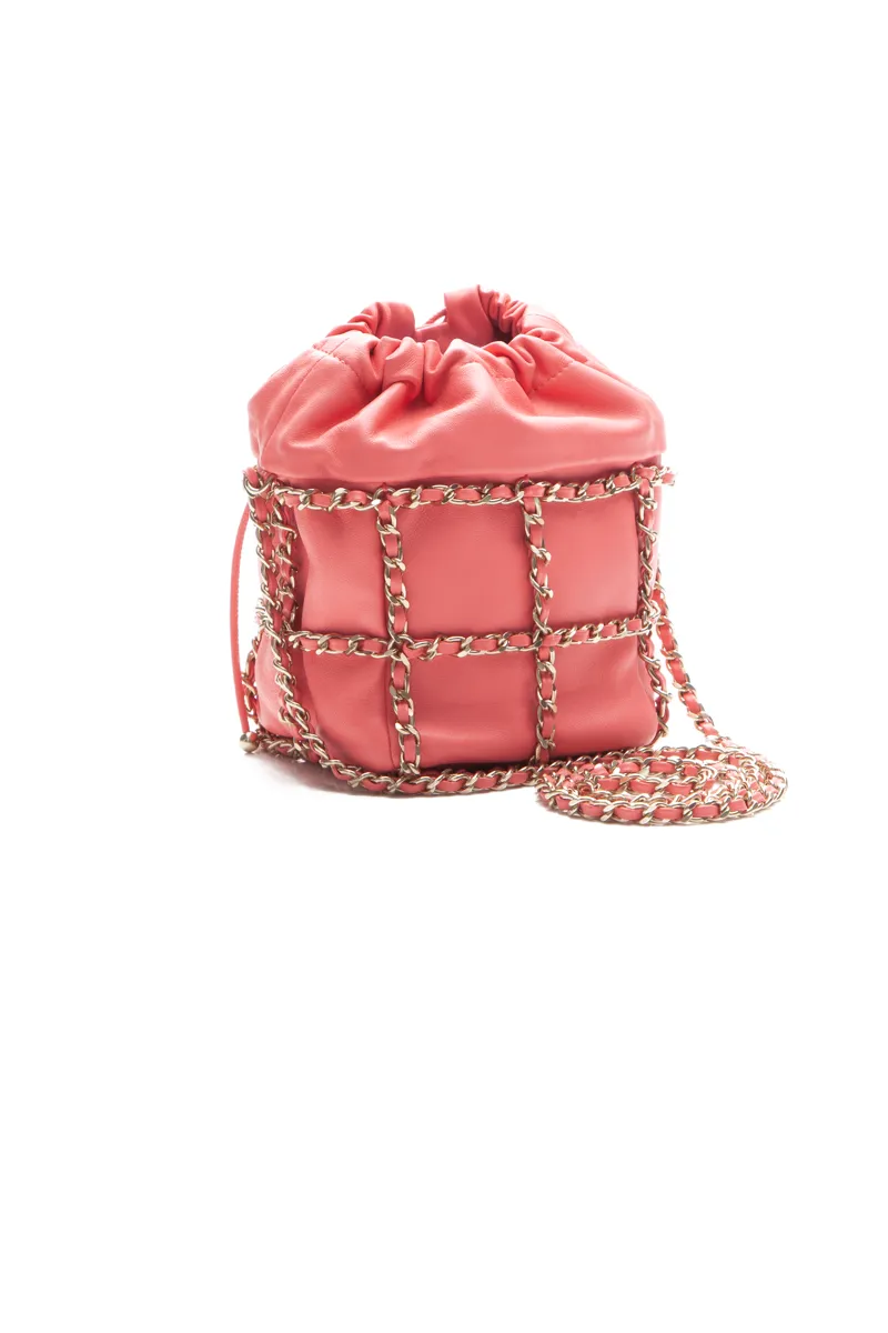 Bucket Chain Drawstring Bag