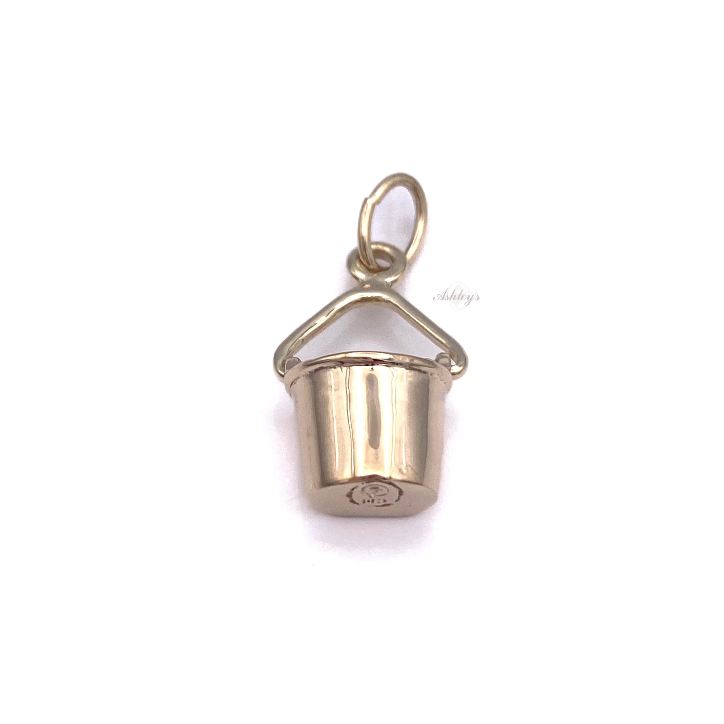 Bucket Charm, 14k gold