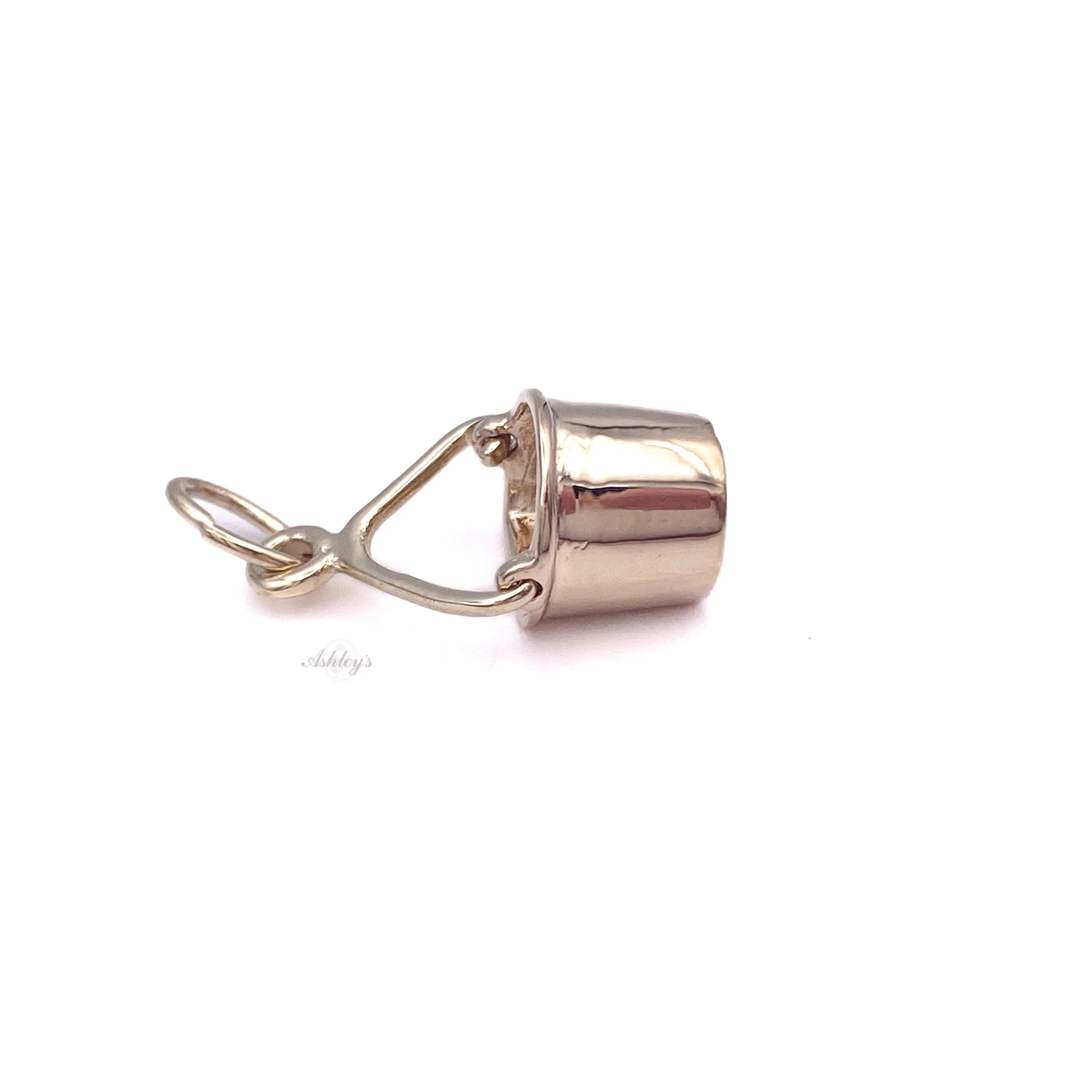 Bucket Charm, 14k gold