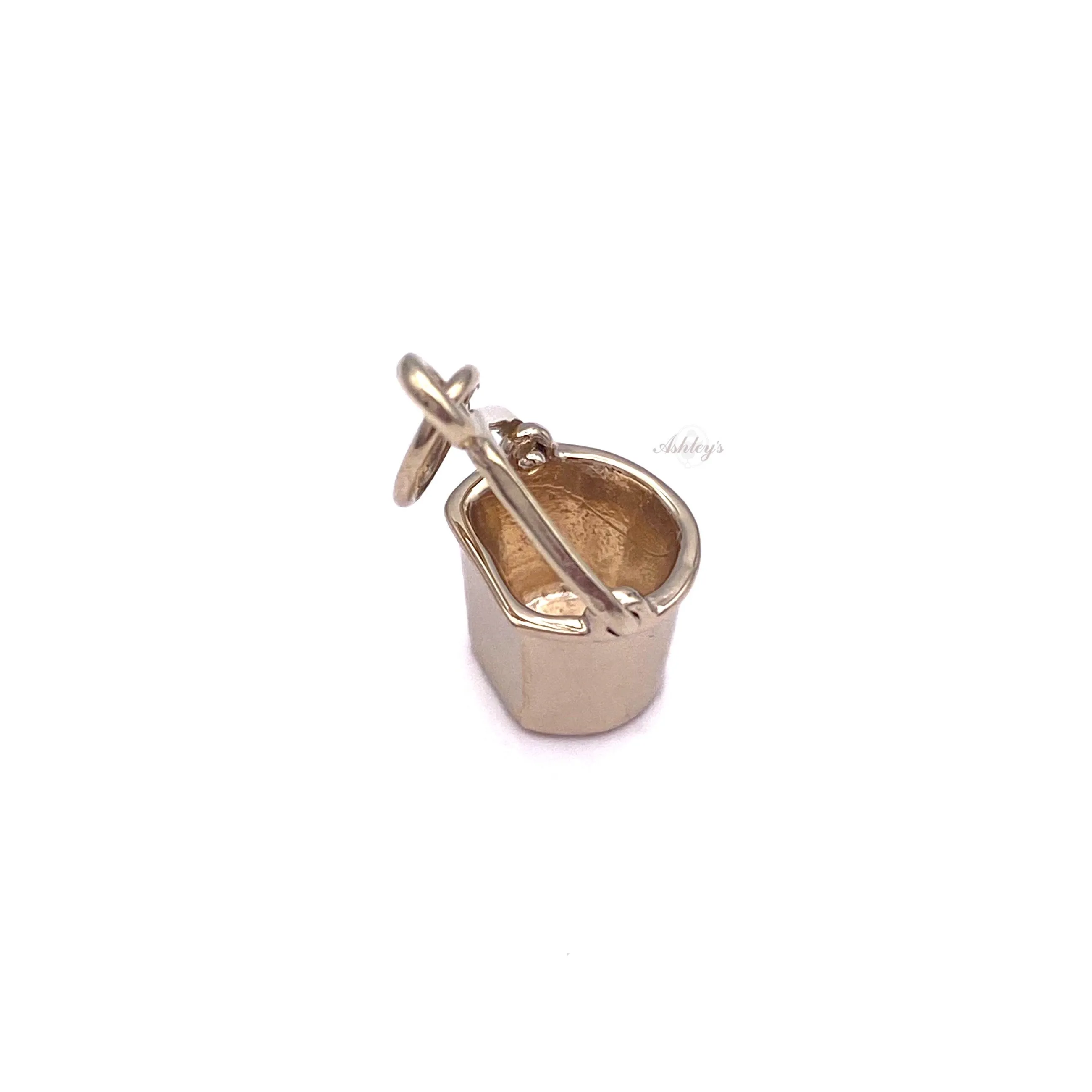 Bucket Charm, 14k gold