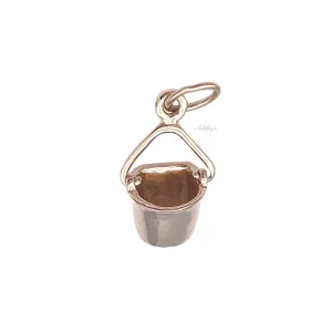 Bucket Charm, 14k gold