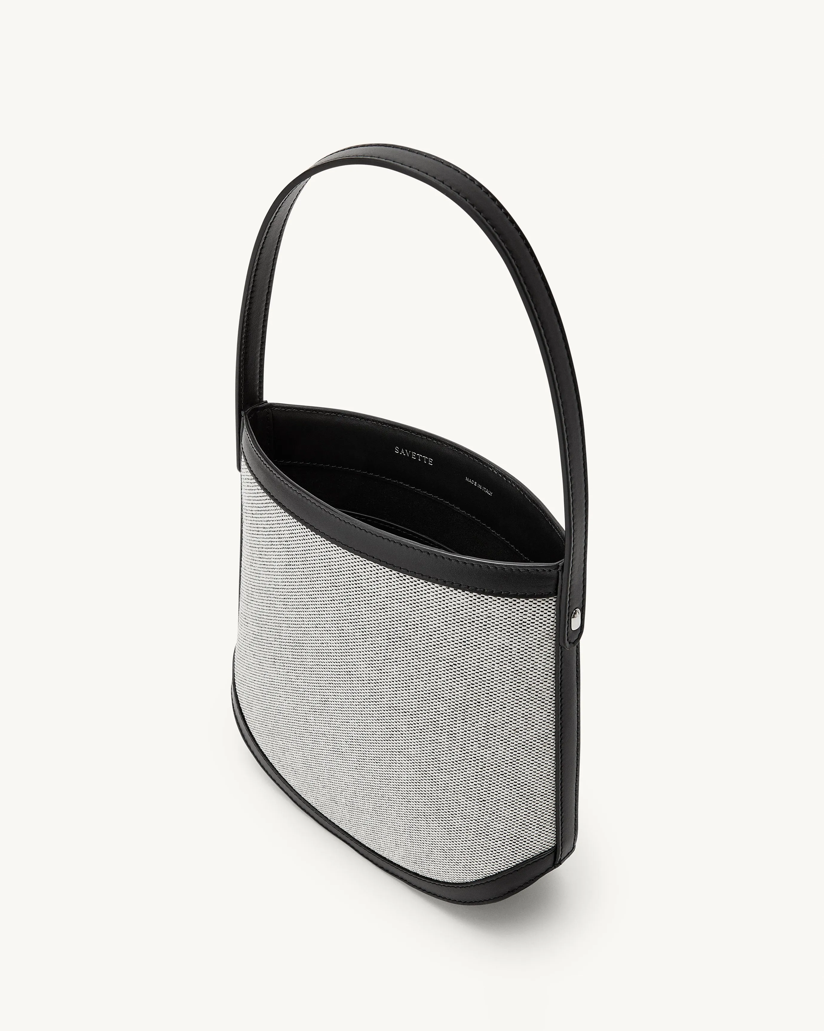Bucket in Canvas with Black Trim