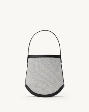 Bucket in Canvas with Black Trim