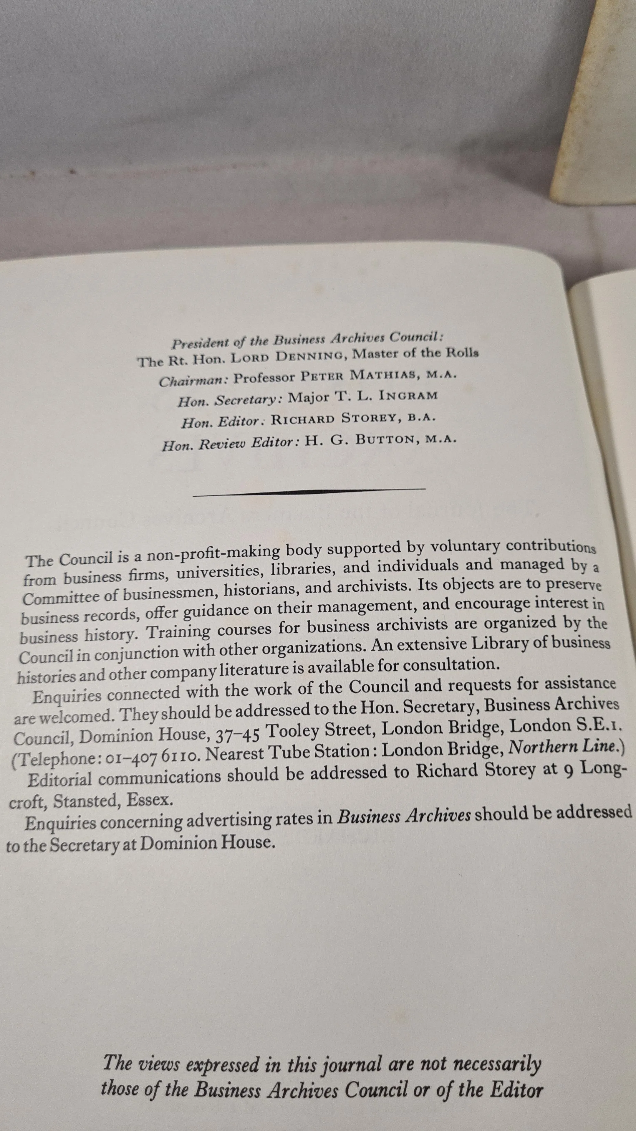 Business Archives Number 36 & 37 1972, - Number 40 1974 & Number 41 1976