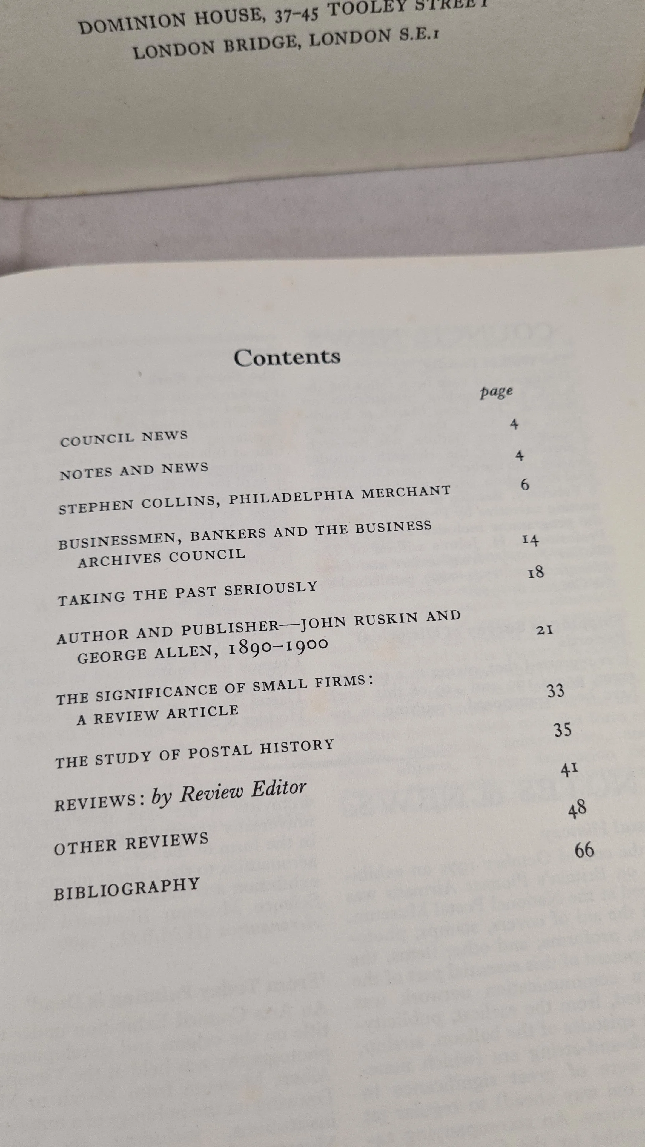 Business Archives Number 36 & 37 1972, - Number 40 1974 & Number 41 1976