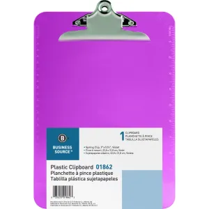 Business Source Plastic Clipboard