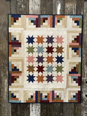 Cabin Stars Quilt Pattern - PDF