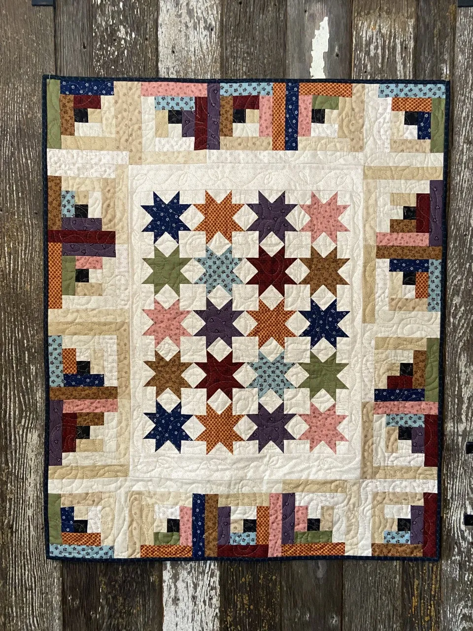 Cabin Stars Quilt Pattern - PDF