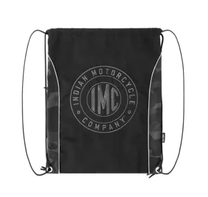 Camo Drawstring Bag, Black