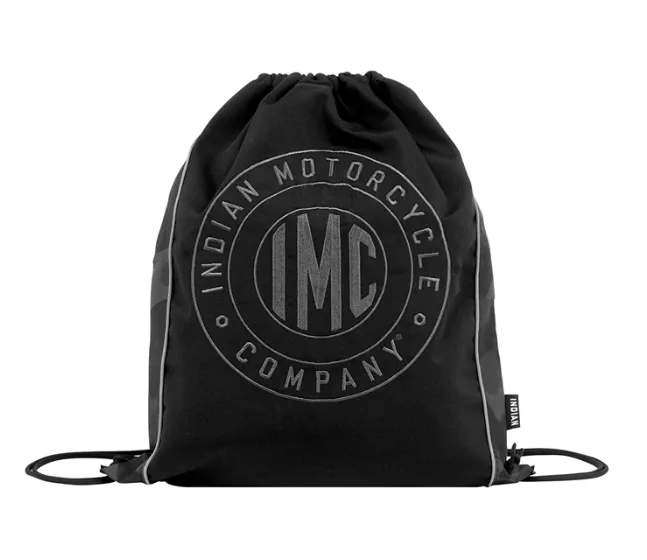 Camo Drawstring Bag, Black