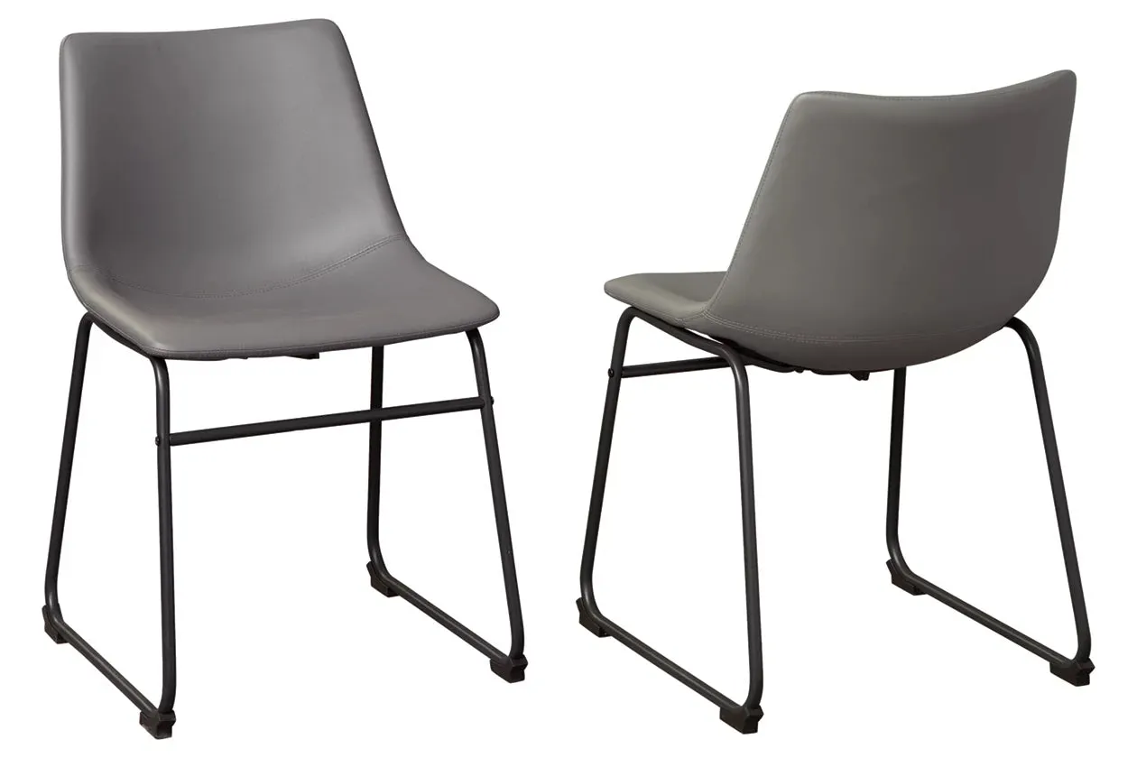 Cece Gray Dining Upholstered Side Chairs (Set of 2)