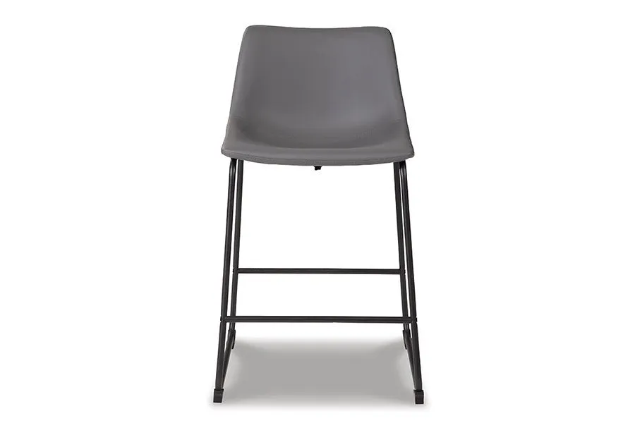 Cece Gray Upholstered Counter Stools (Set of 2)