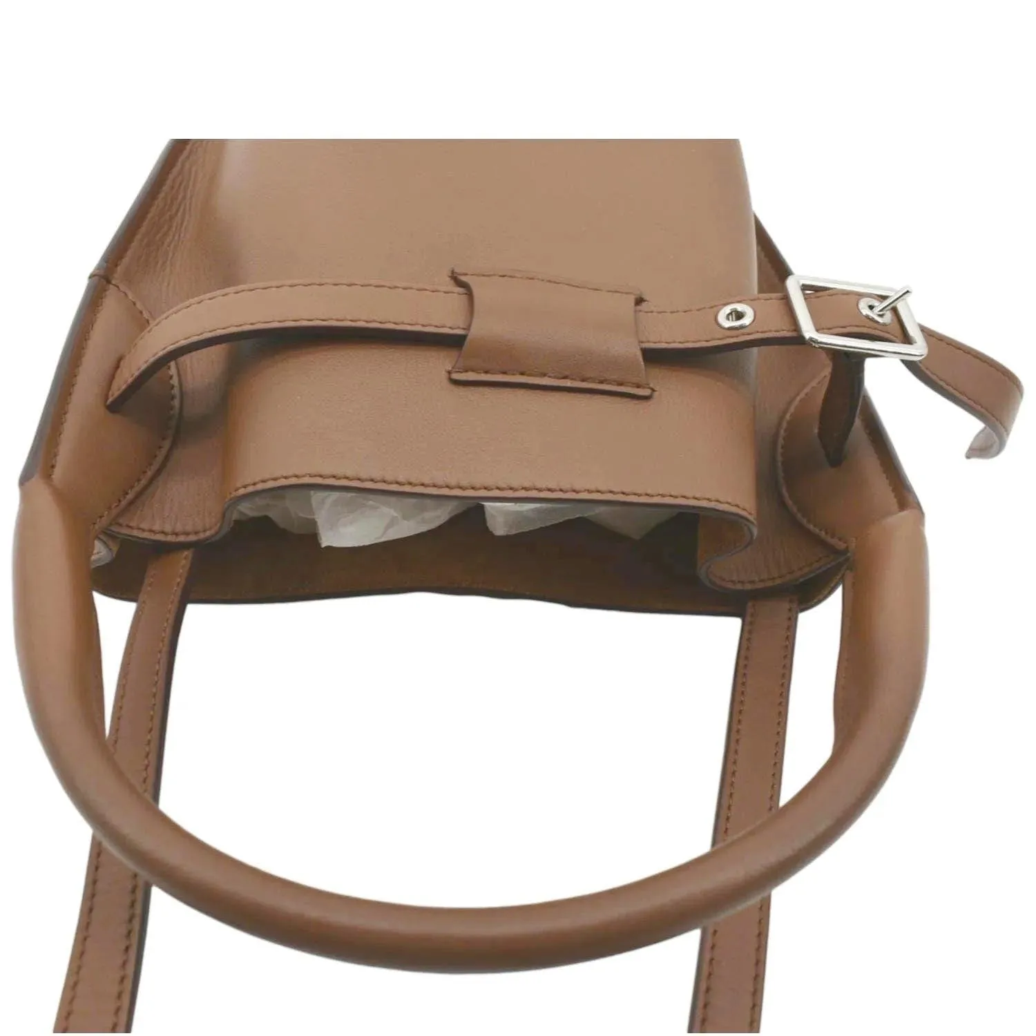 CELINE Big Bag Nano Bucket Leather Shoulder Bag Tan