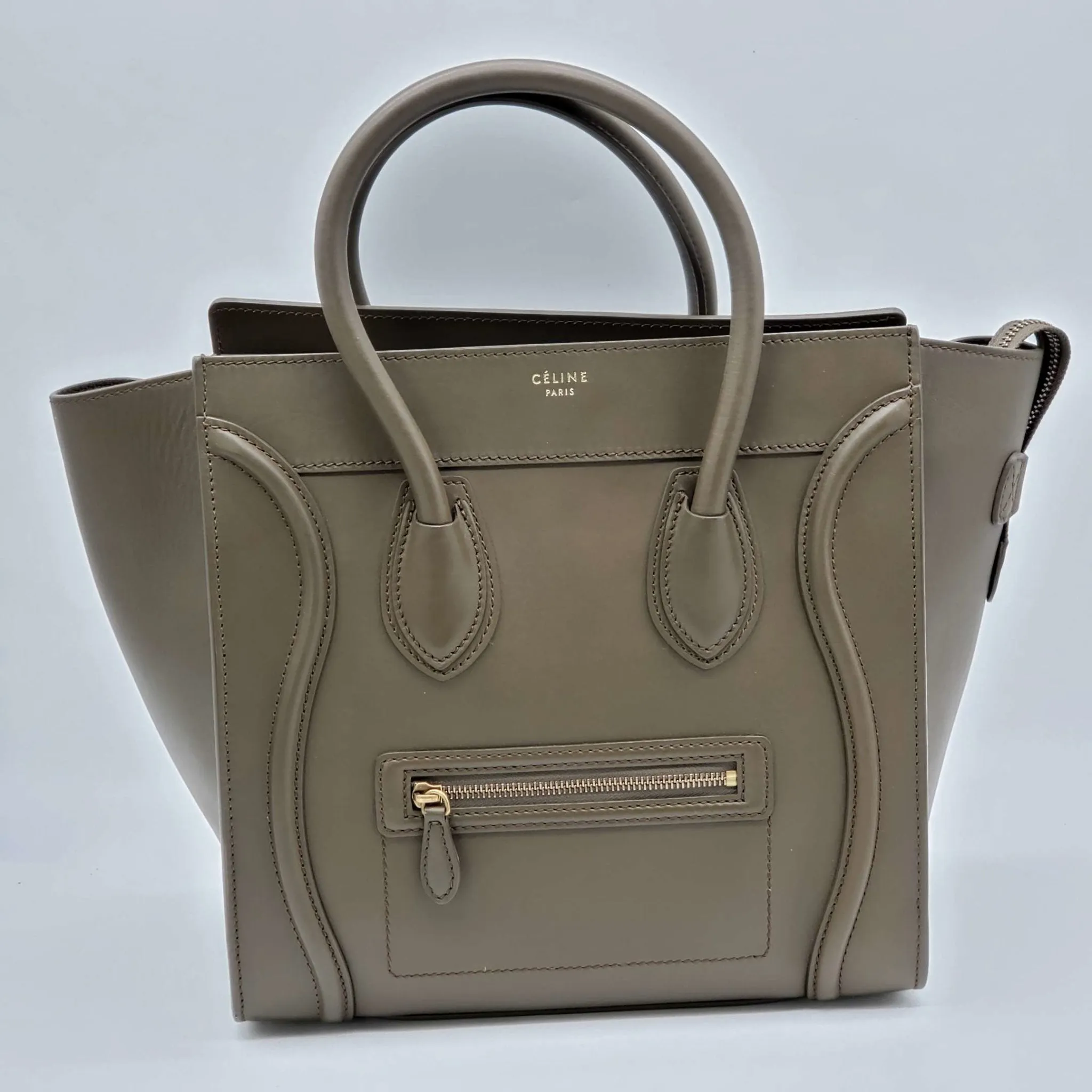 CELINE Micro Luggage Calfskin Hand Bag