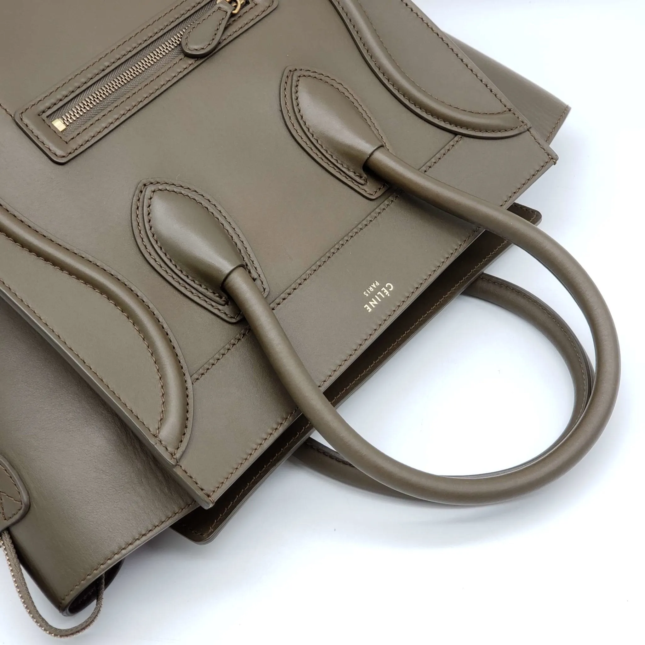CELINE Micro Luggage Calfskin Hand Bag