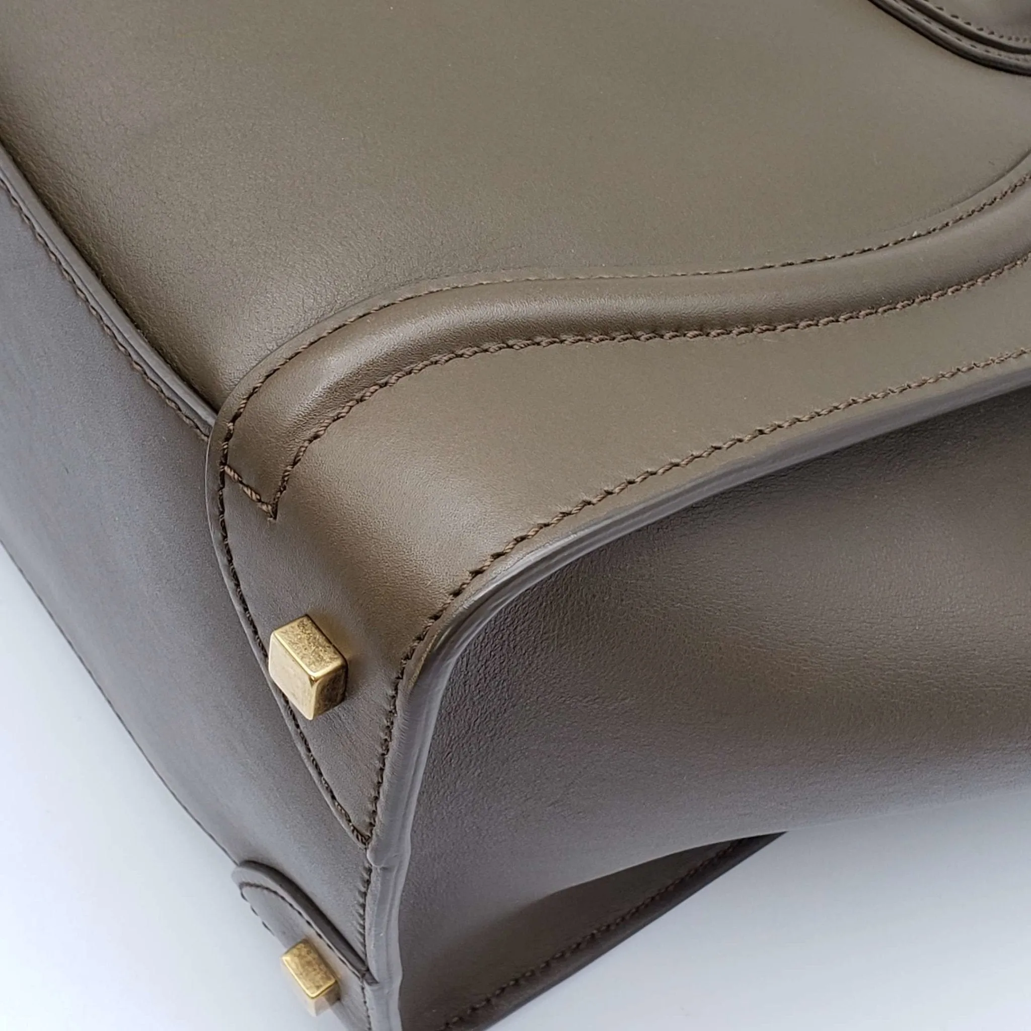 CELINE Micro Luggage Calfskin Hand Bag
