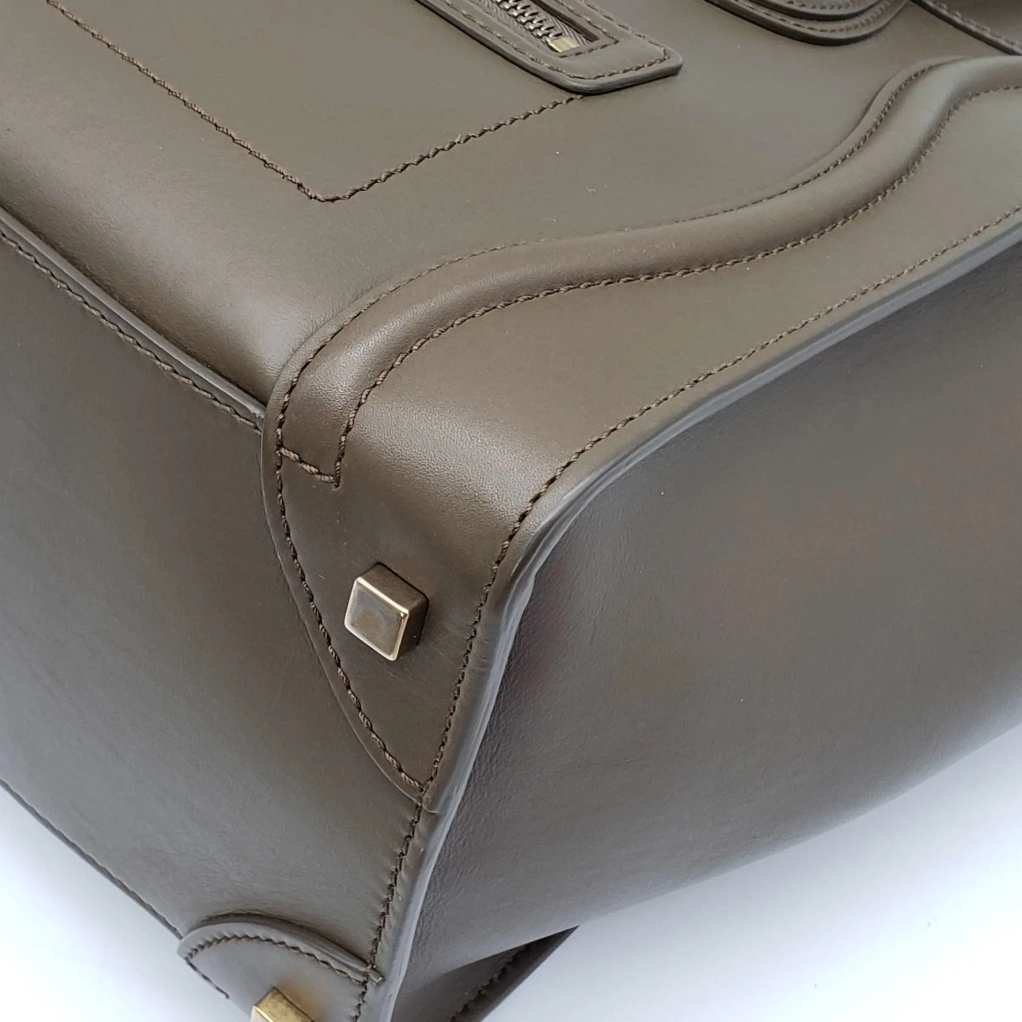 CELINE Micro Luggage Calfskin Hand Bag
