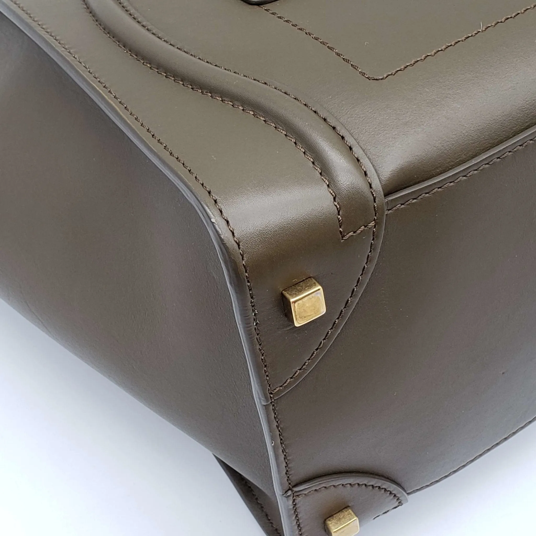 CELINE Micro Luggage Calfskin Hand Bag