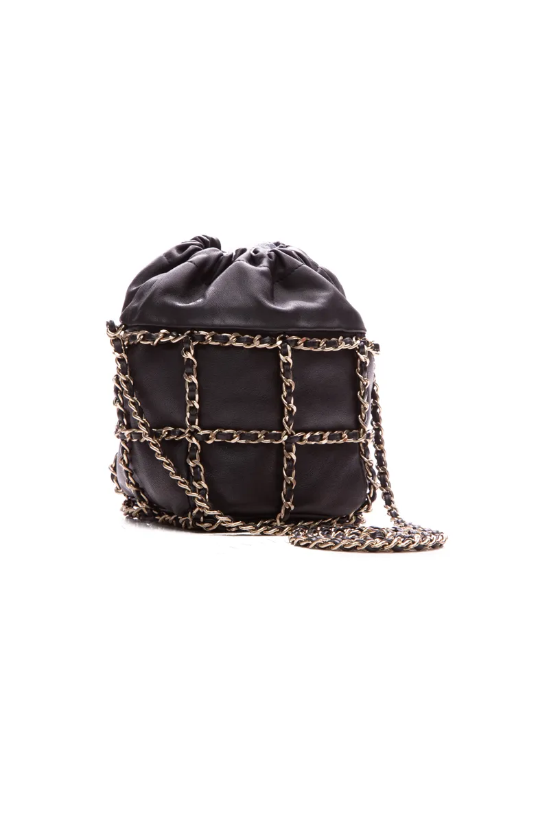 Chain Cage Bucket Bag