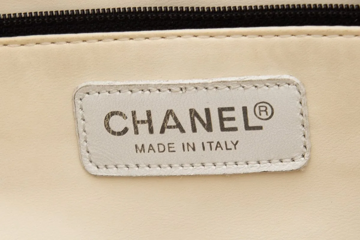 Chanel Black & White Rue Cambon Canvas Beach Tote