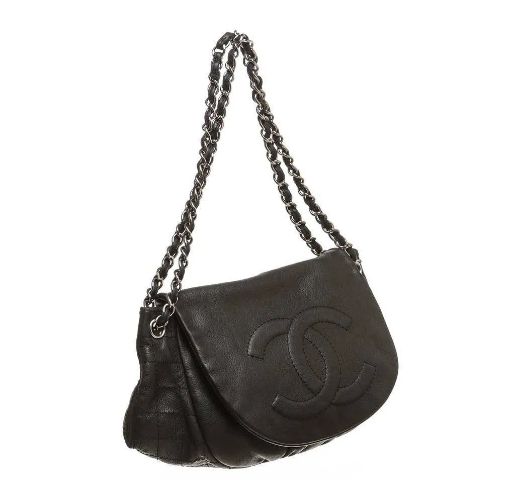 Chanel Black Half Moon Shoulder Bag