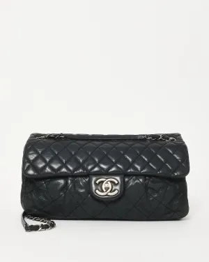 Chanel Black Iridescent Lambskin Chic Quilt Flap Bag