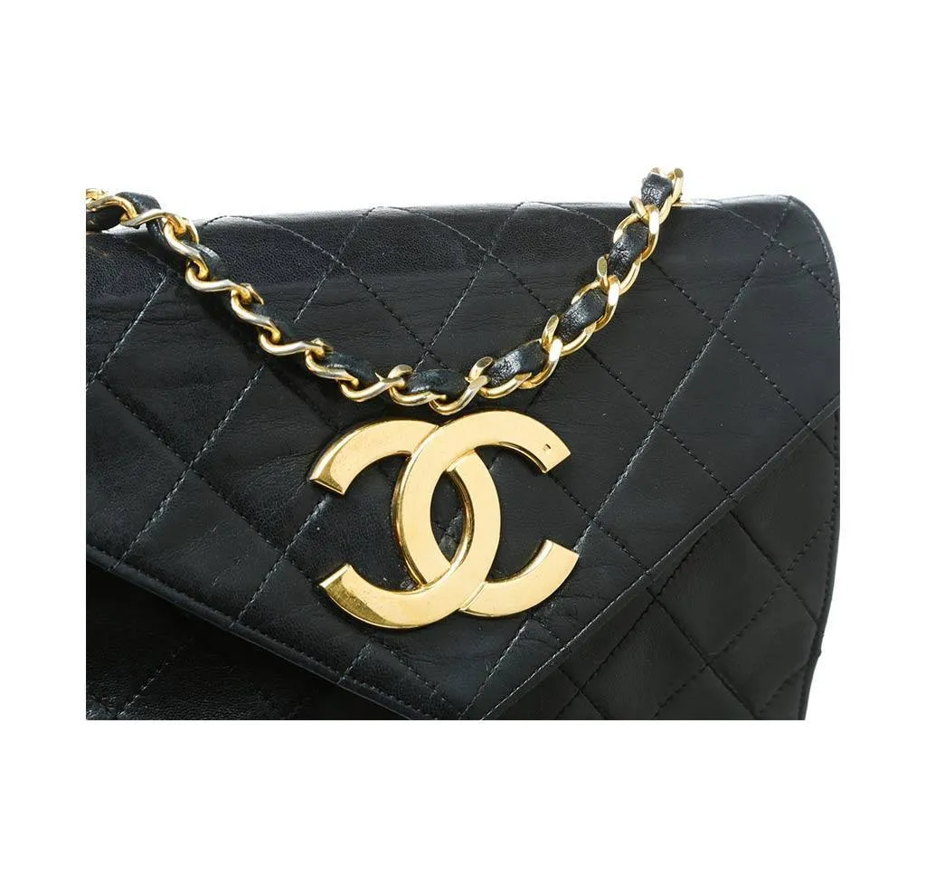 Chanel Black Lambskin Shoulder Bag