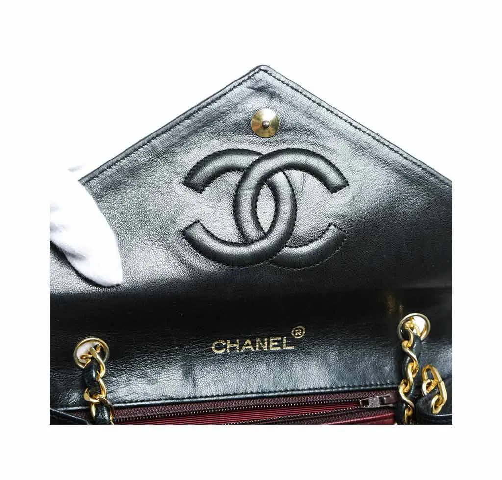 Chanel Black Lambskin Shoulder Bag