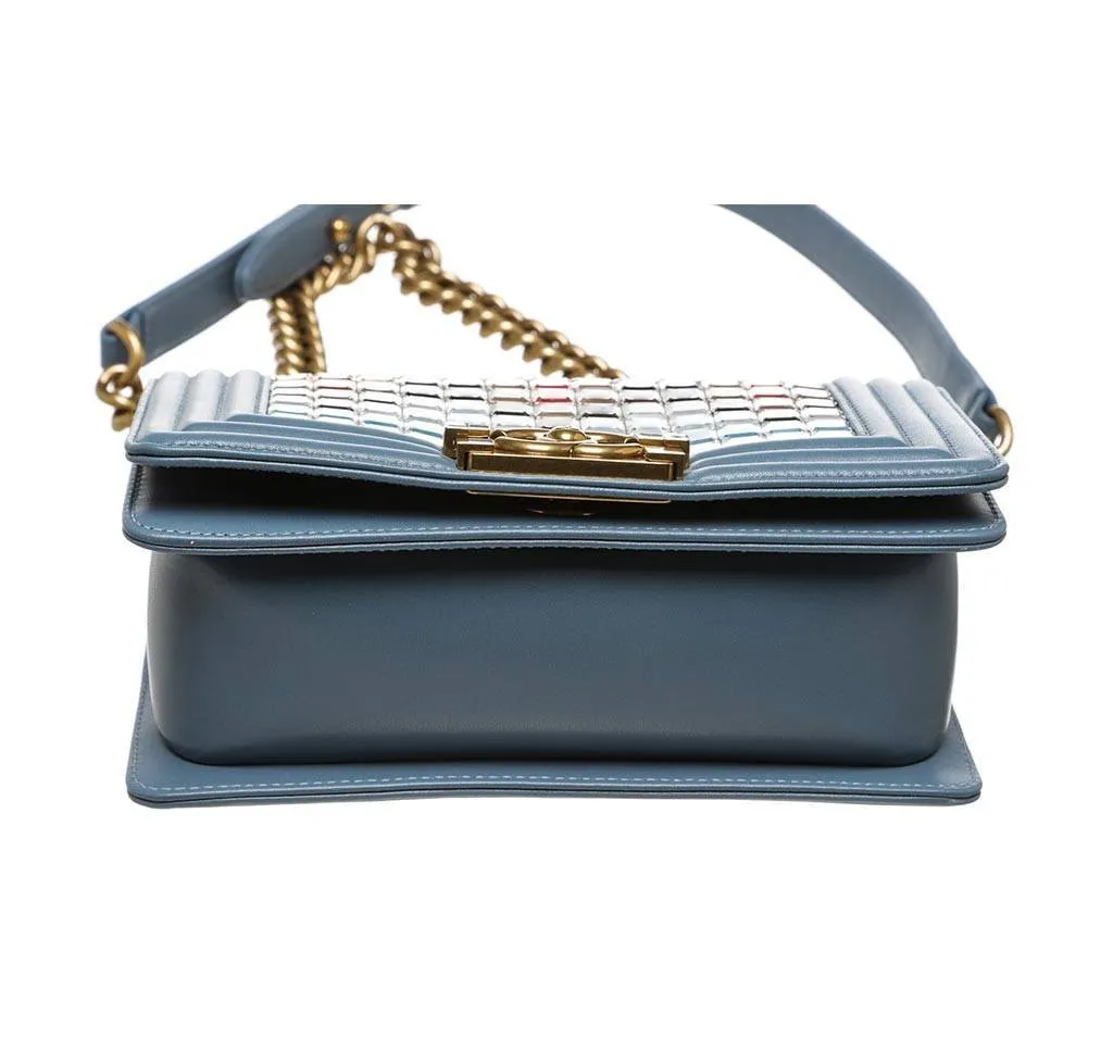 Chanel Boy Bag Mosaic Light Blue