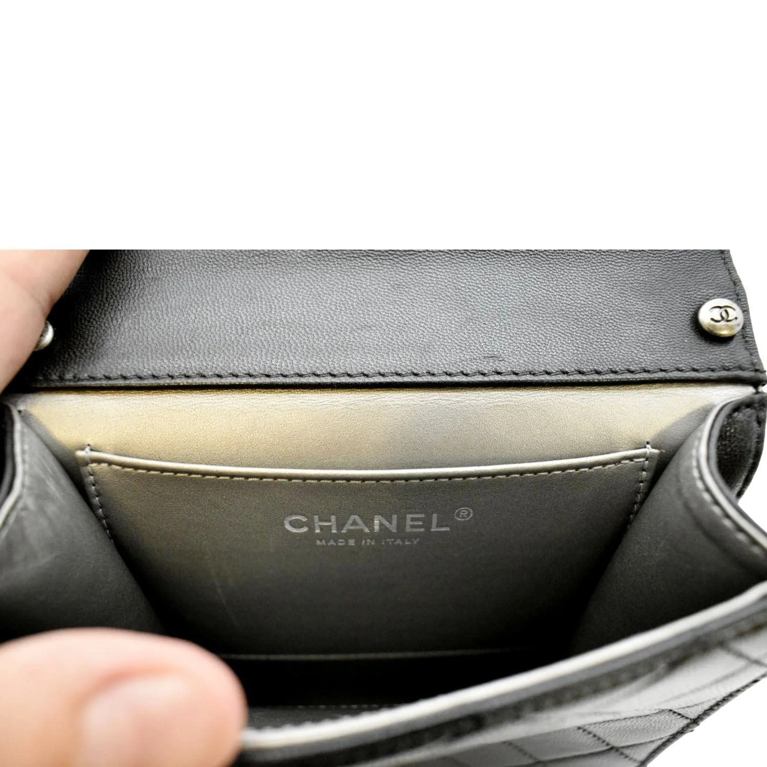 CHANEL Chic Pearls Flap Quilted Calfskin Leather Shoulder Bag Black