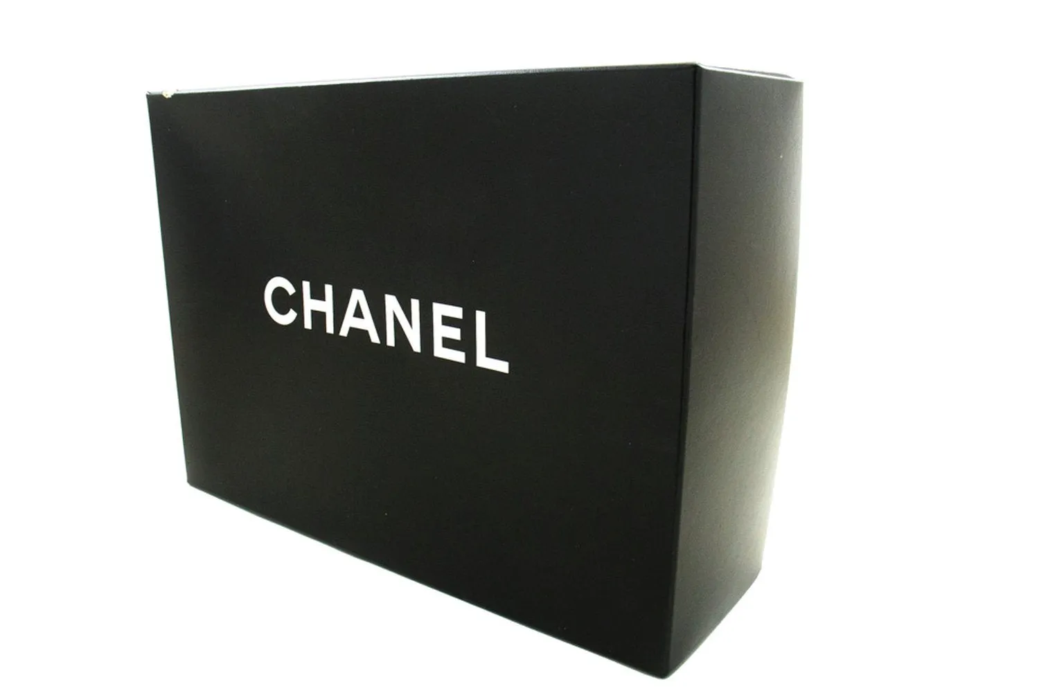 CHANEL Classic Double Flap 10" Chain Shoulder Bag Black Lambskin n72
