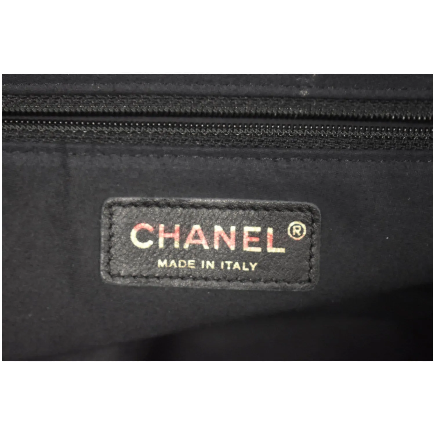 CHANEL Girl Large Lambskin Shoulder Bag Beige/Black