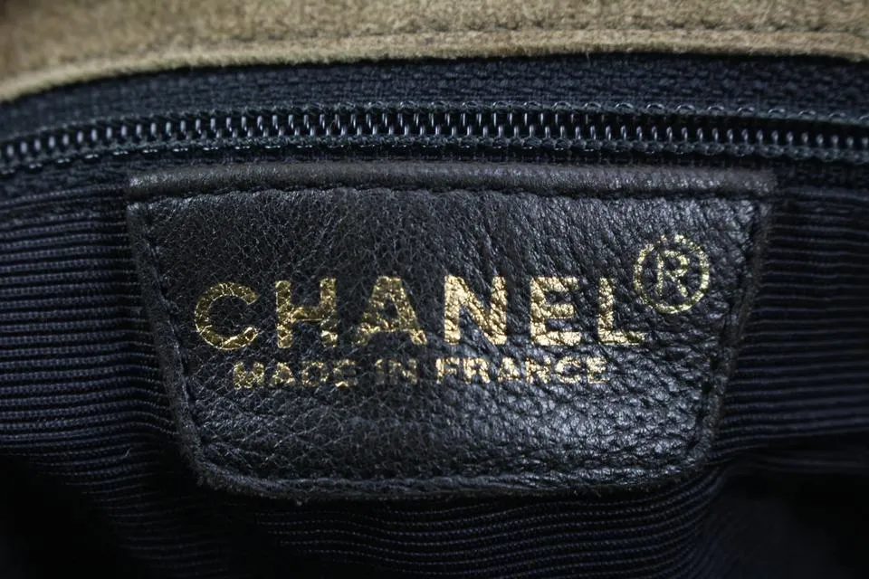 Chanel Light Brown Suede Patchwork Messenger Shopper Bag 87cz418s