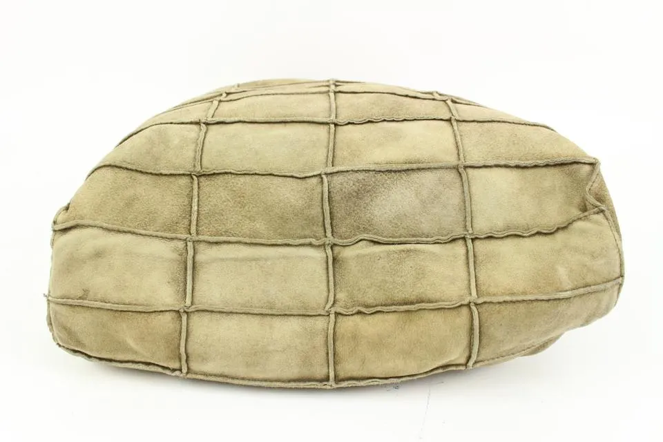 Chanel Light Brown Suede Patchwork Messenger Shopper Bag 87cz418s