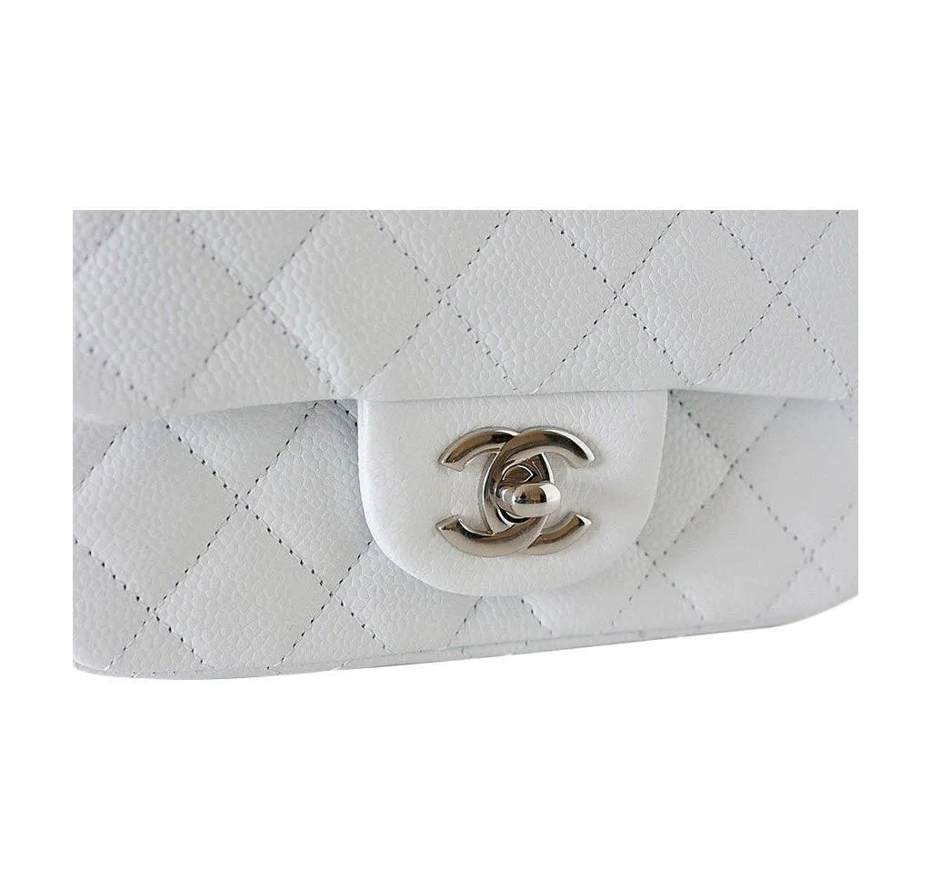 Chanel Mini Square Flap Bag White