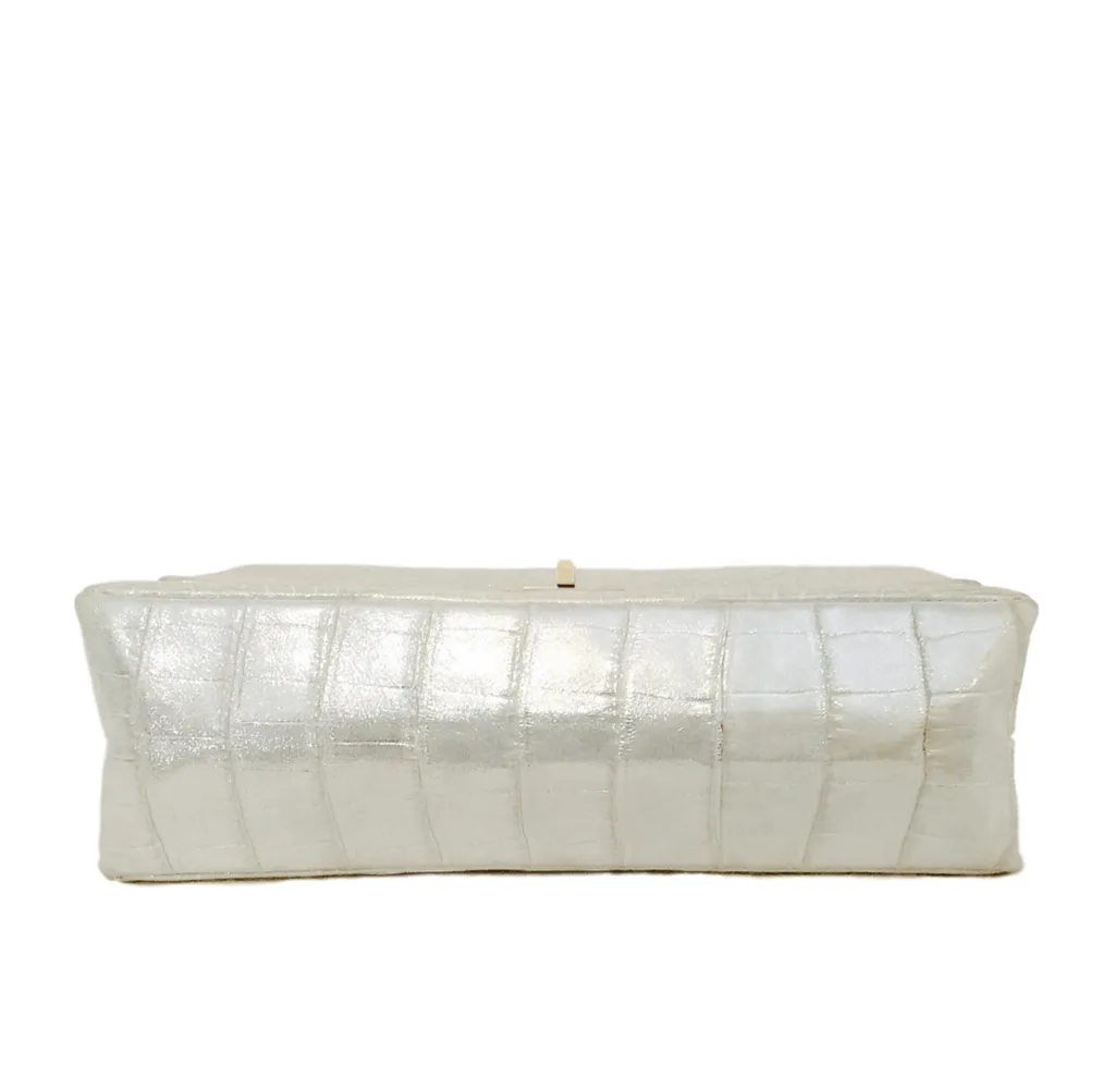 Chanel Reissue 2.55 Bag Silver Metallic Alligator