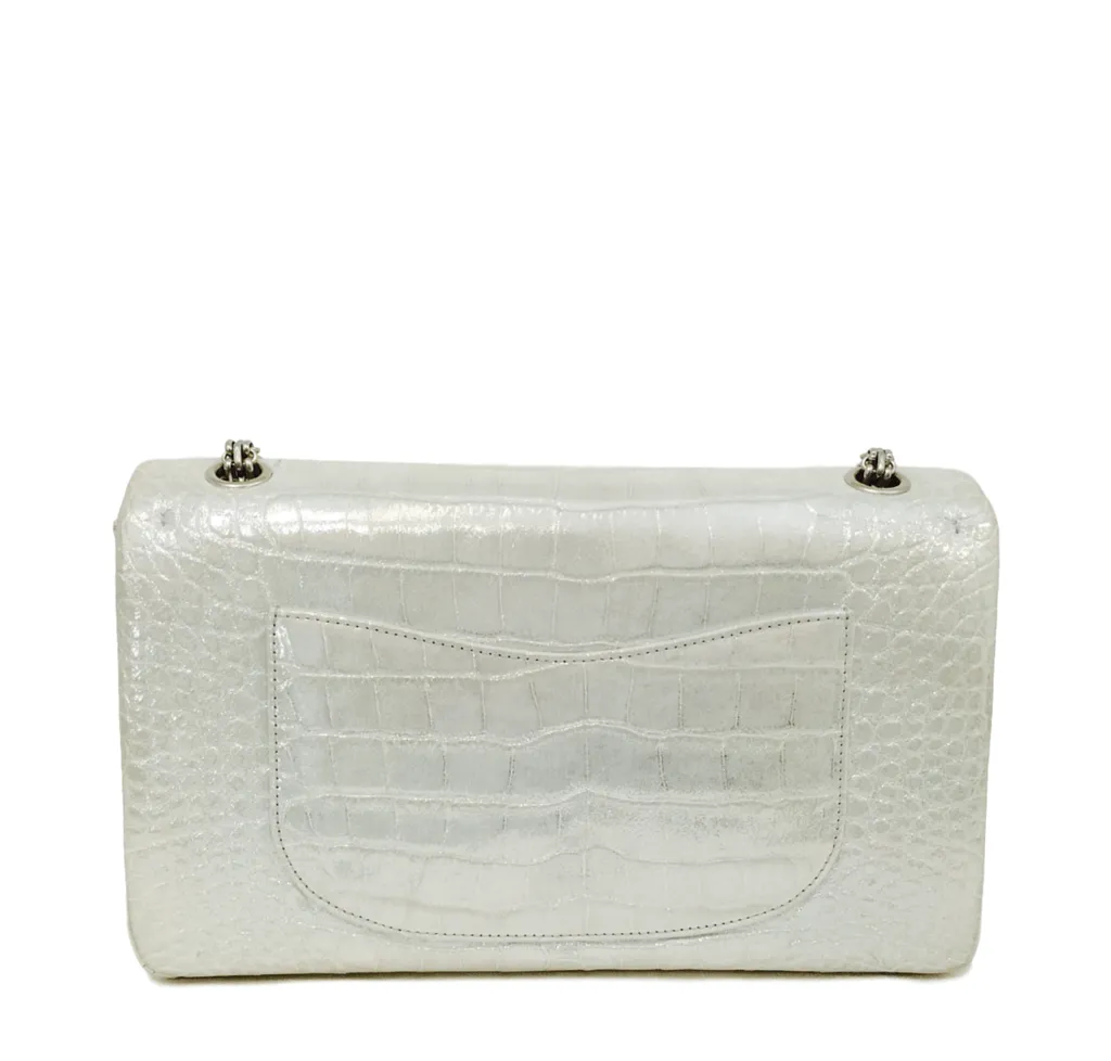 Chanel Reissue 2.55 Bag Silver Metallic Alligator