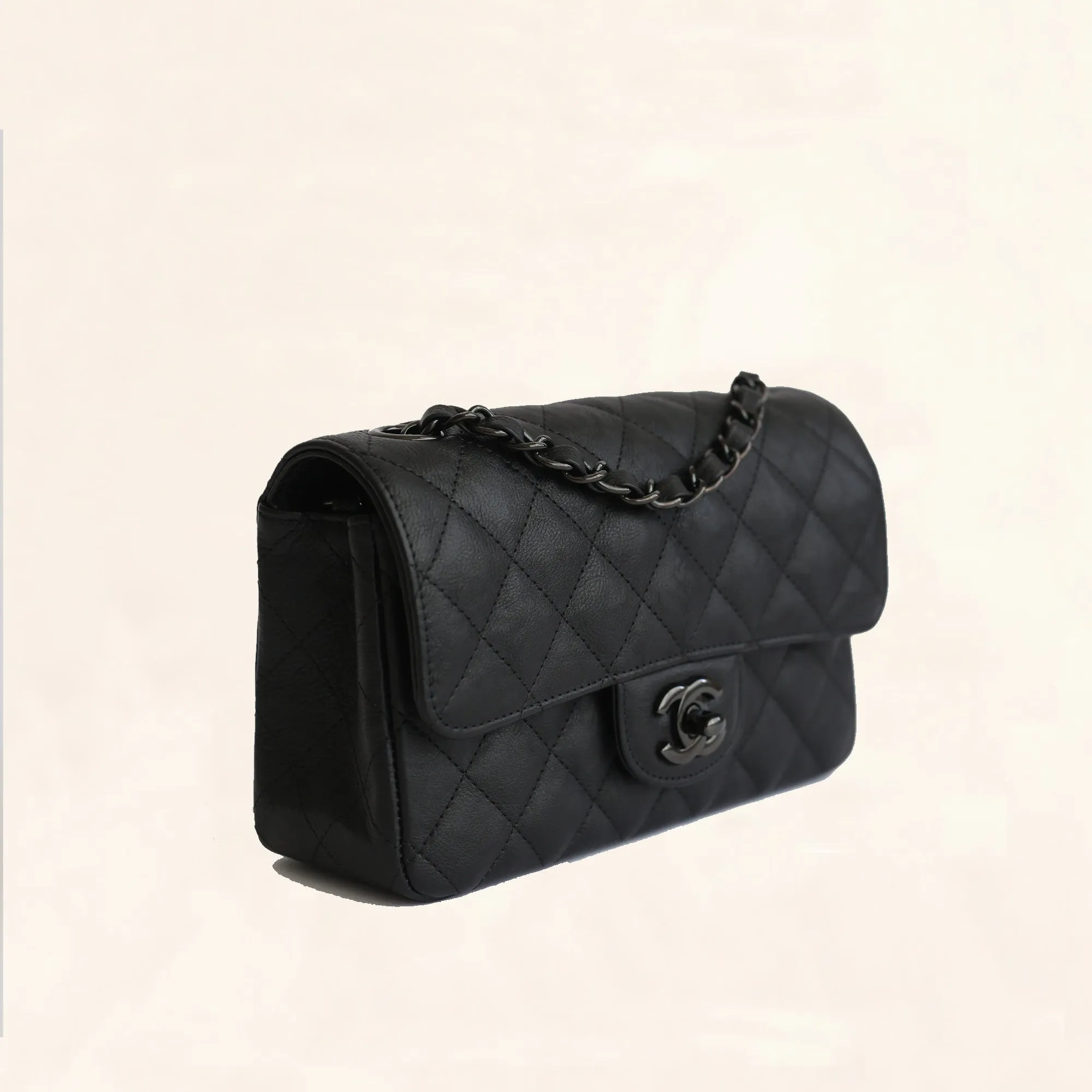 Chanel | So Black Rectangular Classic Flap | Mini