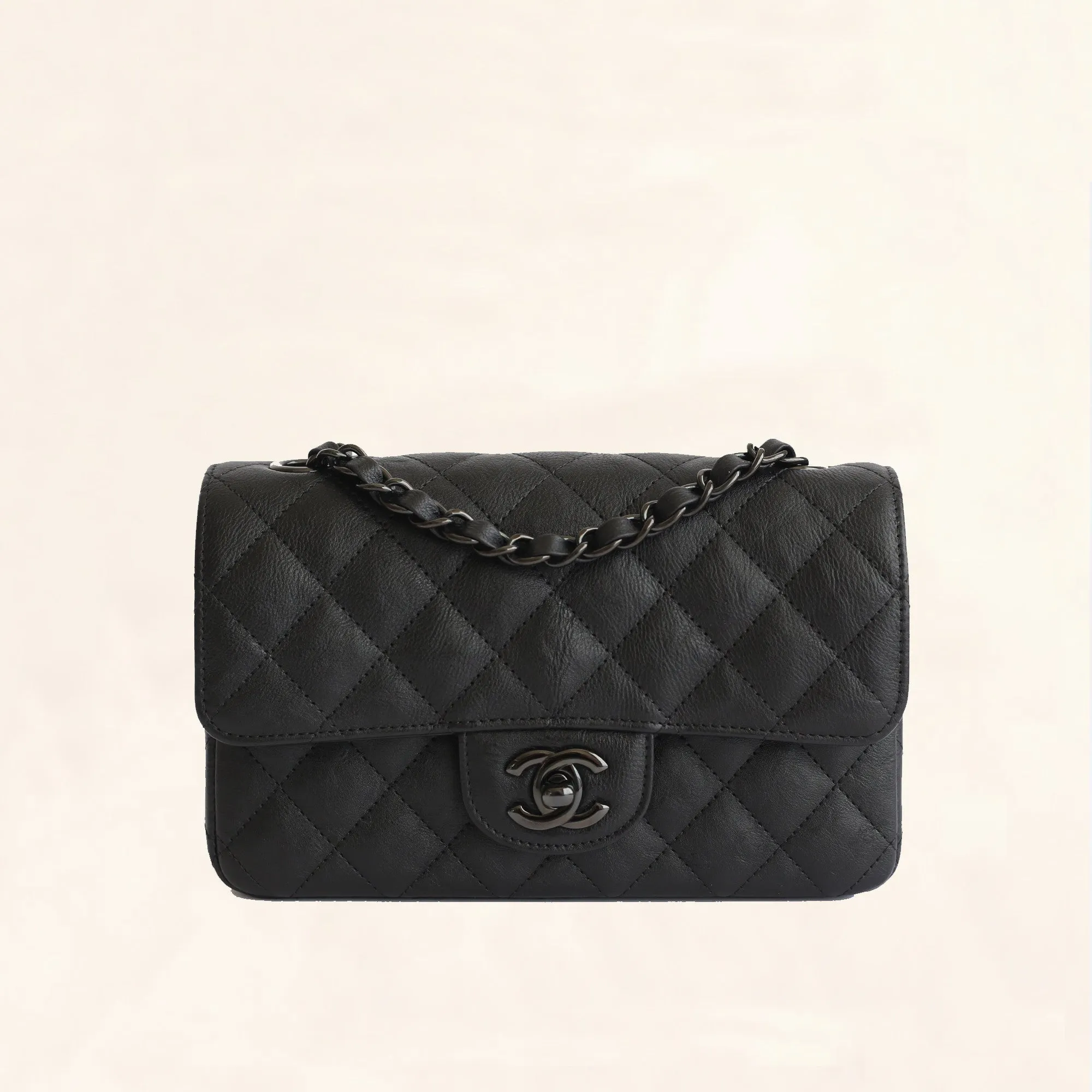 Chanel | So Black Rectangular Classic Flap | Mini