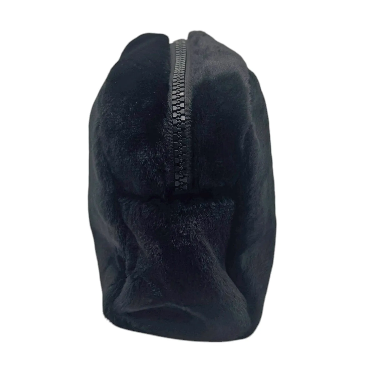 CHANEL VIP Gift Fluffy Faux Fur Makeup Travel Pouch - Black New w/Out Tags